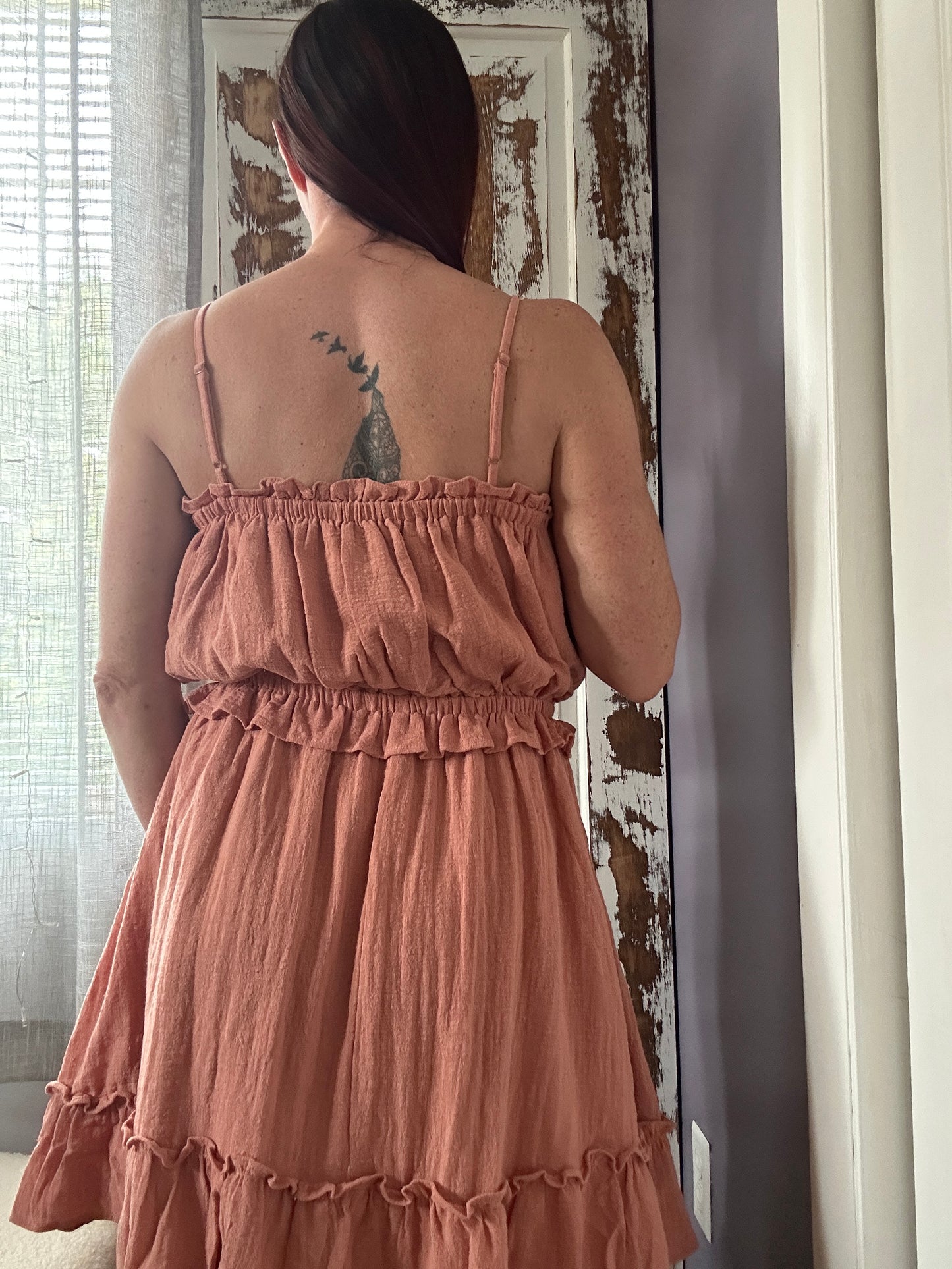 Cotton Gauze Mini Dress
