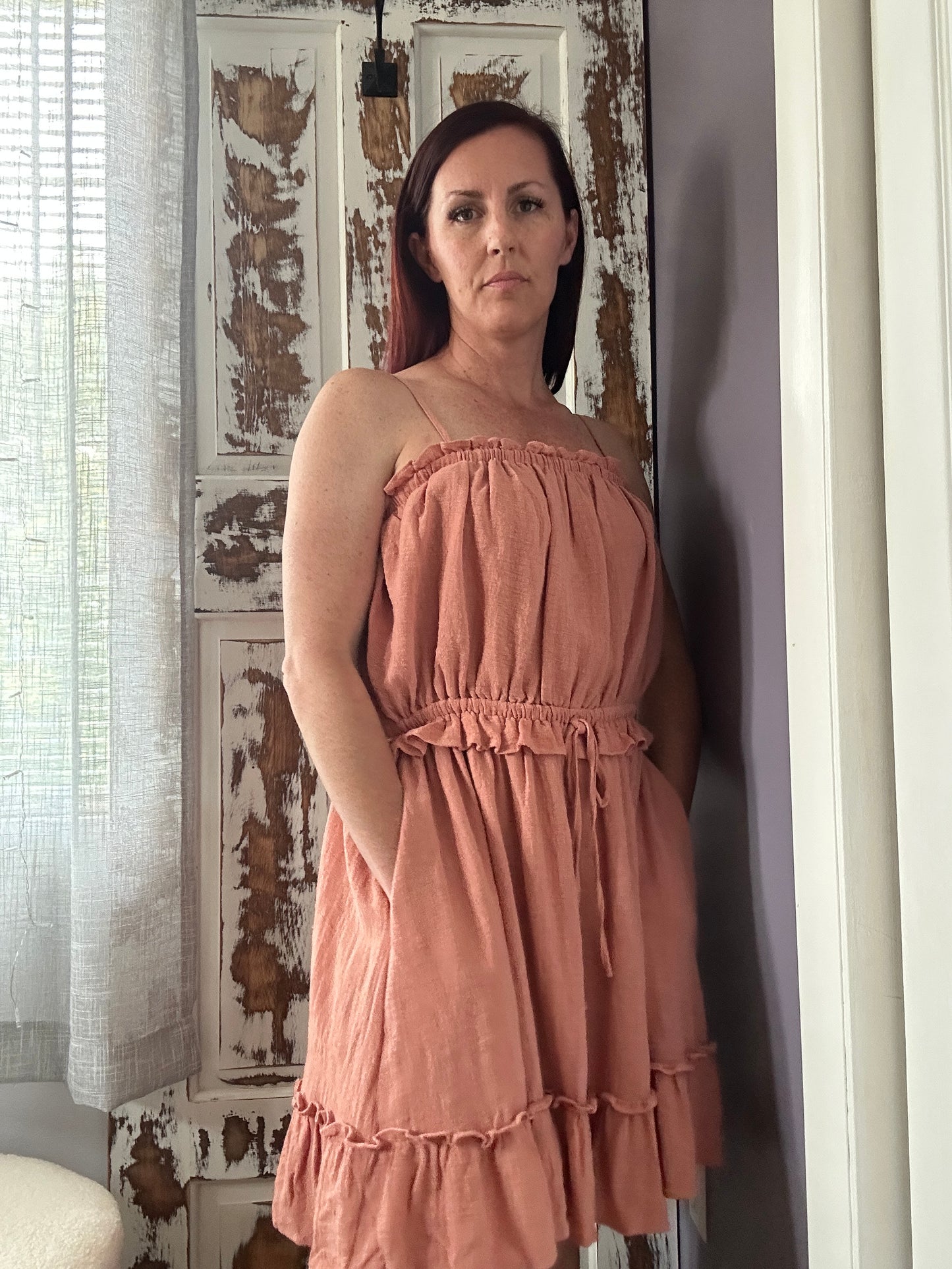 Cotton Gauze Mini Dress