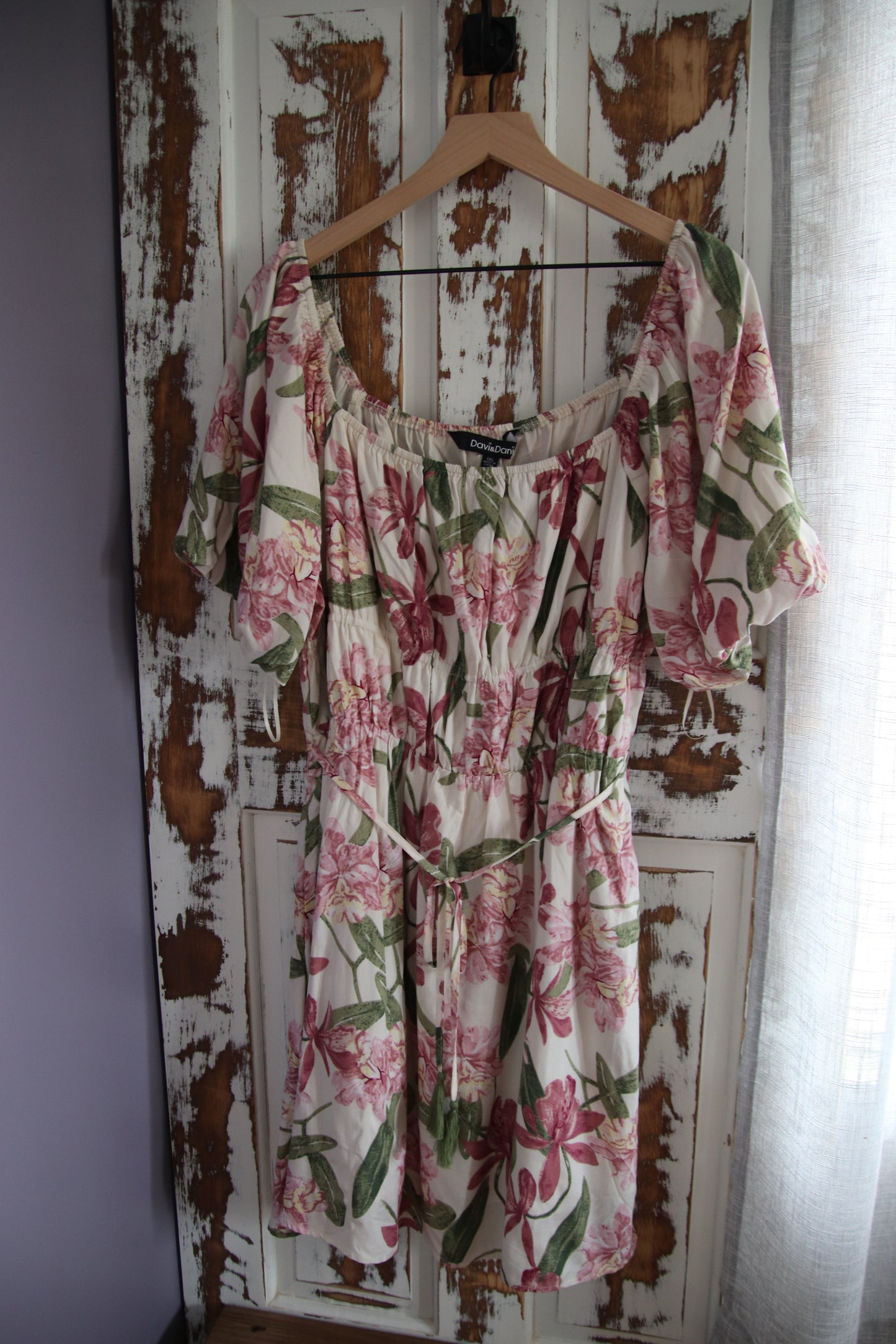 Floral Puff Sleeve A-Line Dress