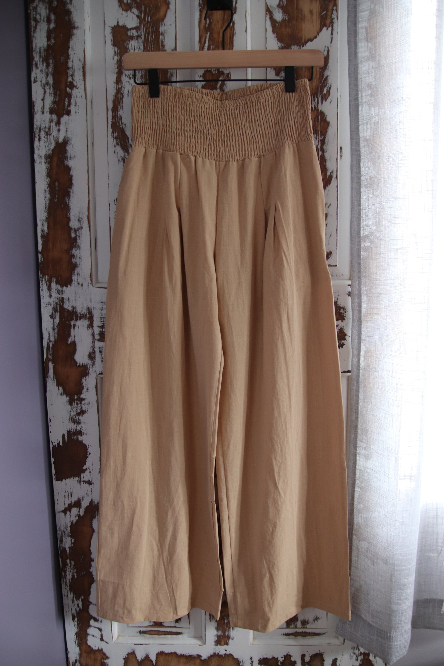 High Waisted Cotton Style Pants