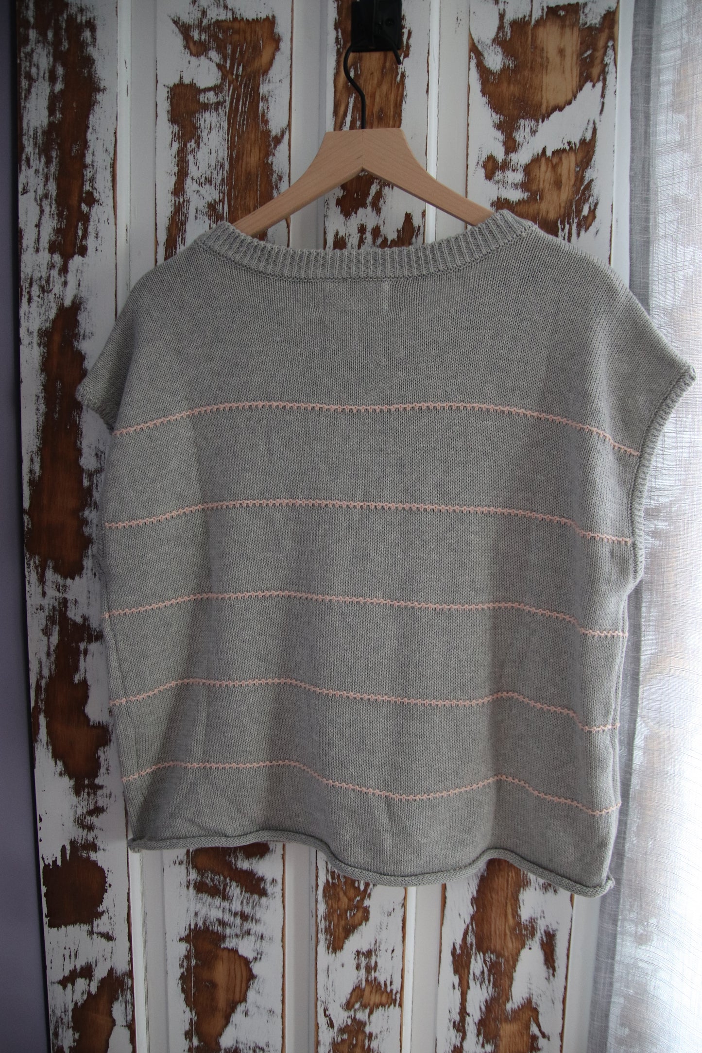 Stitch Detail Striped Sweater Top