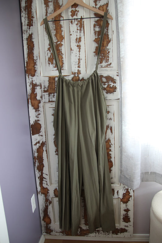 Wide Leg Jumpsuit with Adjustable Suspenders