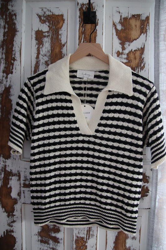 Modern Vibe Textured Striped Sweater